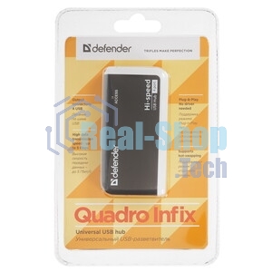 USB-разветвитель Defender QUADRO INFIX, USB 2.0 - 4 порта, USB