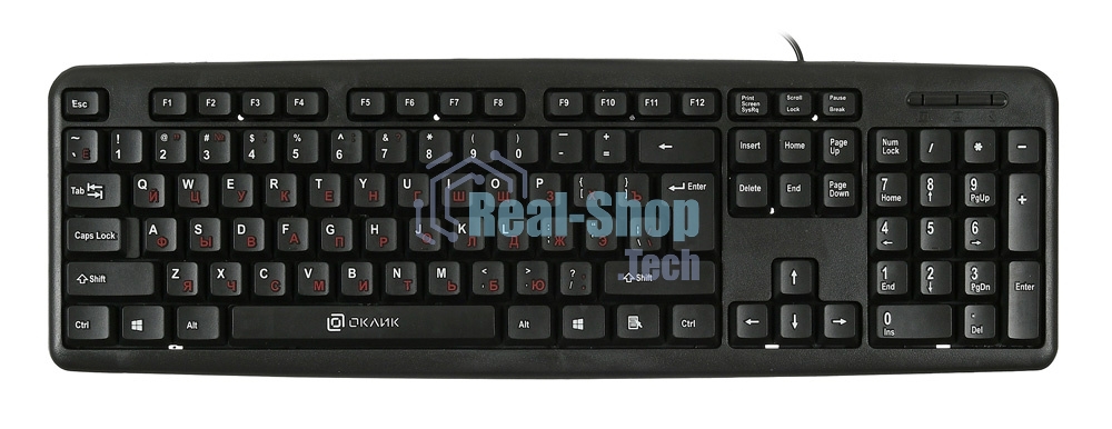 Клавиатура Oklick 90MV2 проводная, USB Type-A, чёрный