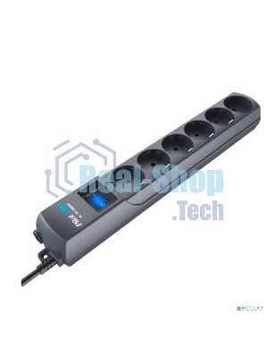 Сетевой фильтр Surge protector Pilot S Max (5 euros + 1GP), 15A/3.5kVA, automatic, 5 m, graphite