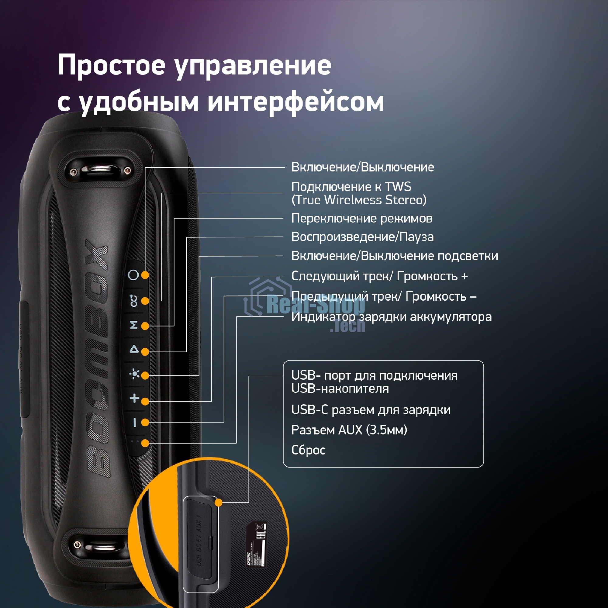 Колонка портативная Digma D-PS1530 черный/черный 50W 2.1 BT 10м 3000mAh