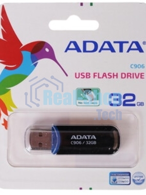 Флешка USB ADATA C906 (AC906-32G-RBK), 32Gb, USB 2.0, R/W 15/5, черный/синий