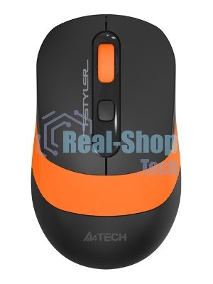 Мышь беспроводная A4Tech Fstyler FG10S черный/оранжевый, 2000 dpi, радиоканал, USB, кнопки - 4