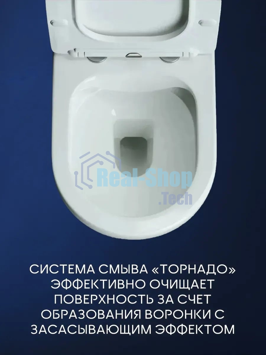 Комплект BAU 6 в 1: инсталляция BAU PRO, унитаз подвесной безободковый Bau Dream 53, сиденье дюропласт микролифт, клавиша BAU Stil, серый металлик/вставка хром