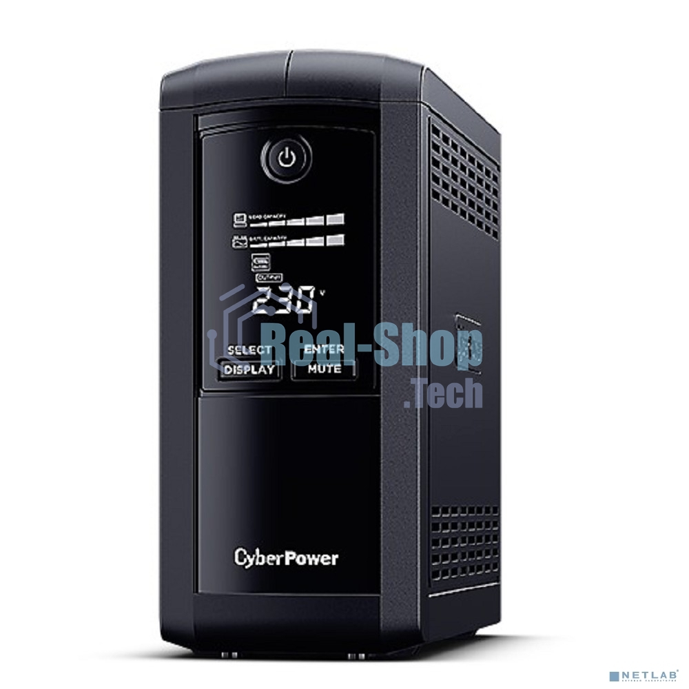 Источник бесперебойного питания CyberPower VP700EILCD/700 ВА/390 Вт/USB/RS-232/RJ-11/RJ-45/6 x IEC 320 C13 (компьютерная)