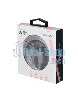Кабель Crown USB - Lightning CMCU-3043L grey