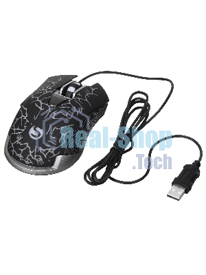 Мышь проводная SunWind SW-M705G черный, 3600 dpi, USB, кнопки - 6