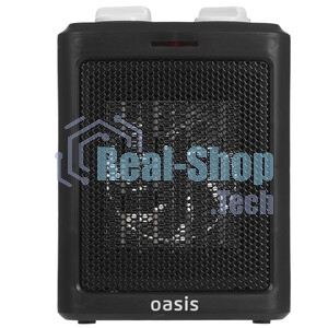 Тепловентилятор электрический Oasis KT-15 черный, керамический, 15 м², 1500 Вт