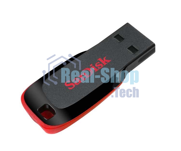 Флешка USB SanDisk Cruzer Blade (SDCZ50-128G-B35), 128Gb, USB 2.0, Type-A, R/W 16/4, черный