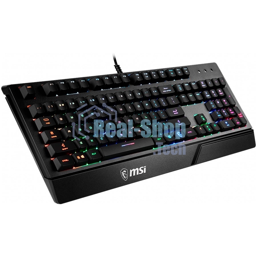 Клавиатура проводная MSI VIGOR GK20 RU черный USB Multimedia for gamer LED (подставка для запястий)