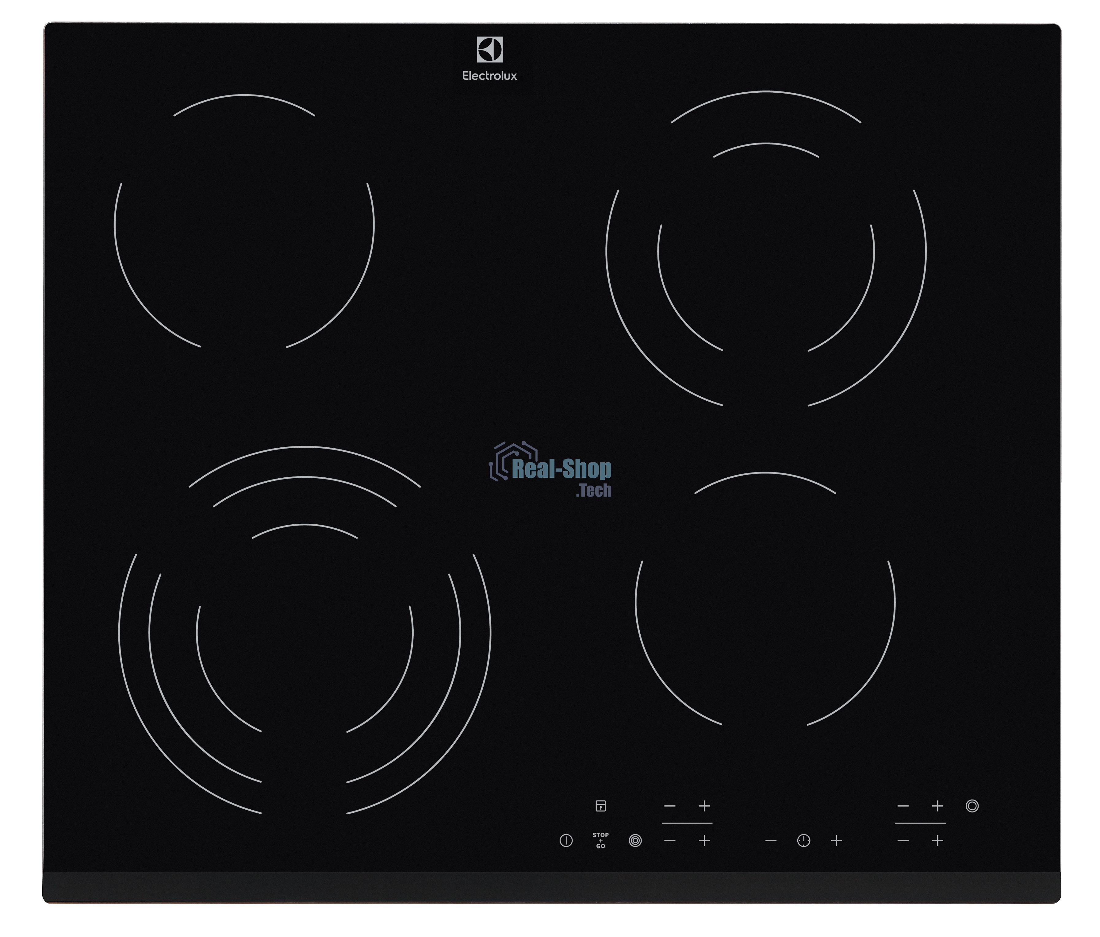 Электрическая варочная поверхность Electrolux EHF6343FOK, 4 конфорки, с зоной расширения, стеклокерамика, 6400 Вт