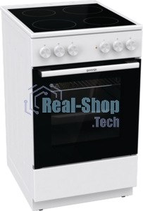 Плита электрическая Gorenje GEC5A41WG белый, конфорок 4 электрических, духовка 62 л, 50 см x 85 см x 59.4 см