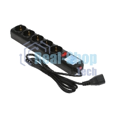 Сетевой фильтр Surge protector Power Cube 1.9m for conn. to UPS(C14) 5 outlets, 10A черный/графит