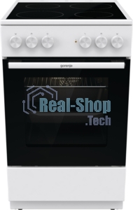 Плита электрическая Gorenje GEC5A41WG белый, конфорок 4 электрических, духовка 62 л, 50 см x 85 см x 59.4 см