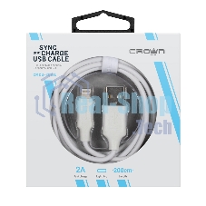Кабель Crown USB - Lightning CMCU-3018L белый