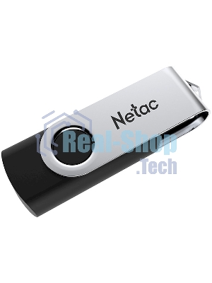 Флешка USB Netac U505 (NT03U505N-128G-20BK), 128Gb, USB 2.0, R/W 70/30, черный/серебристый