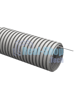 Труба гофрированная ПВХ d50 мм с зондом сер. (уп.15 м) IEK CTG20-50-K41-015I