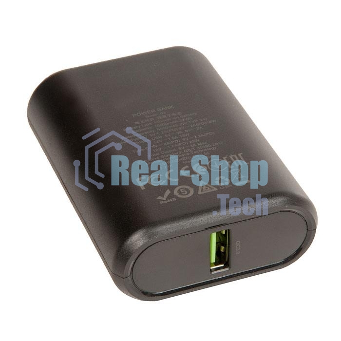Портативный аккумулятор HOCO Q3 Mayflower быстрая зарядка QC3.0, PD20, USB-A 18W (10000mAh), черный