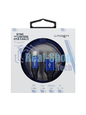 Кабель Crown USB - Lightning CMCU-3103L blue