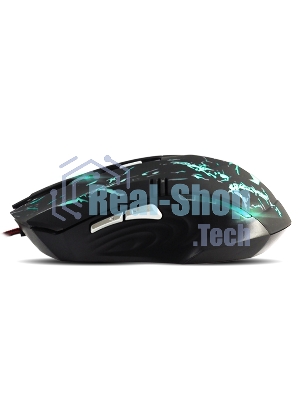 Мышь проводная Crown Gaming CMXG-600 черный, 2200 dpi, USB, кнопки - 6