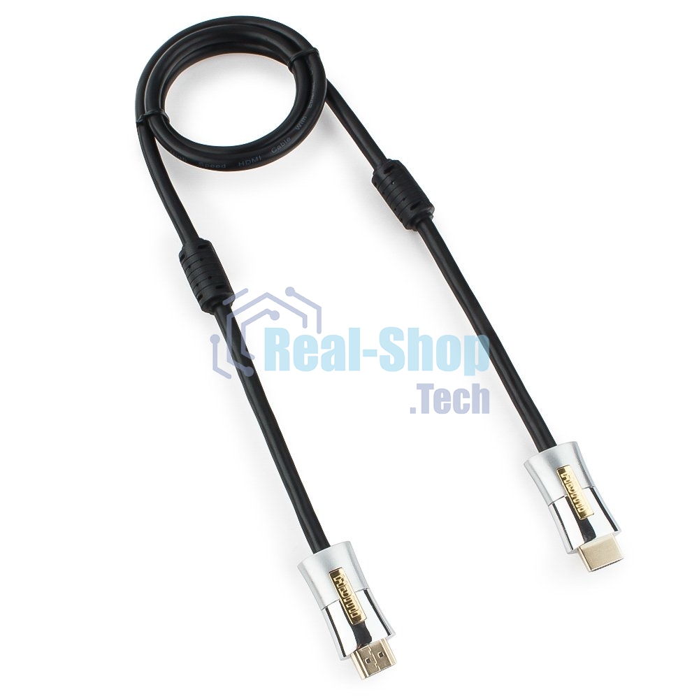 Кабель Cablexpert HDMI, серия Platinum, 1 м, v2.0, M/M, позол.разъемы, металлический корпус, ферритовые кольца, блистер