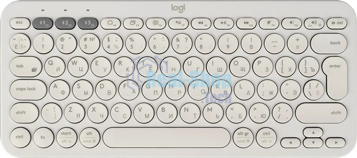 Клавиатура беспроводная Logitech K380, Bluetooth, белый