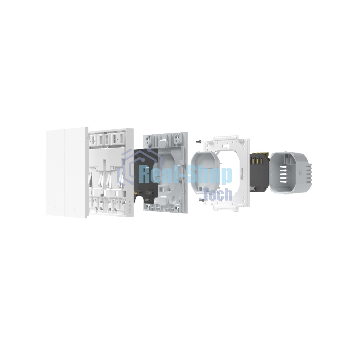 Выключатель умный двухклавишный Aqara Smart Wall Switch H1 (WS-EUK02)