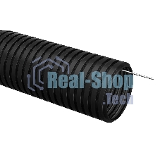 Труба гофр. IEK CTG20-25-K02-025-1 ПНД d 25 с зондом (25 м) черный