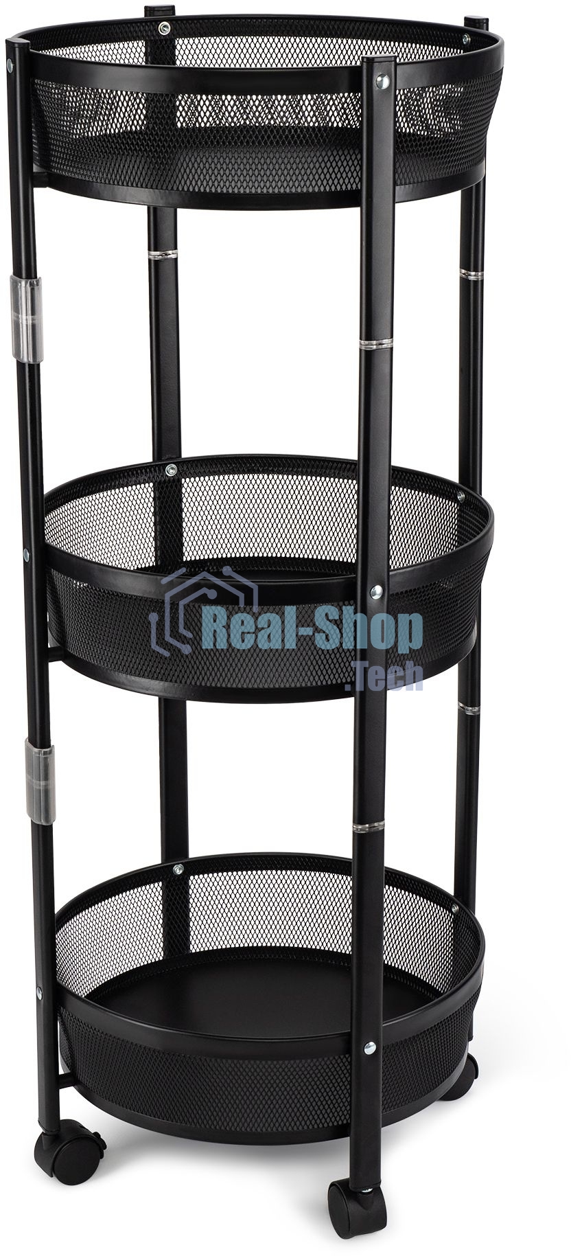 Этажерка Domfy DHC-FC30862 34.2x34.2x83.6 см, d=34.2 см черный