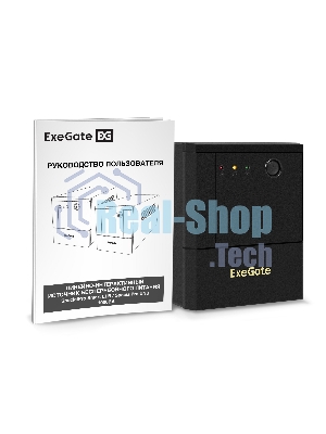 Источник бесперебойного питания ExeGate SpecialPro UNB-1000.LED.AVR.4SH (1000VA/700W, LED, AVR, 4*Schuko, батарея 12V 7.2Ah - 2 шт., металлический корпус, Black)