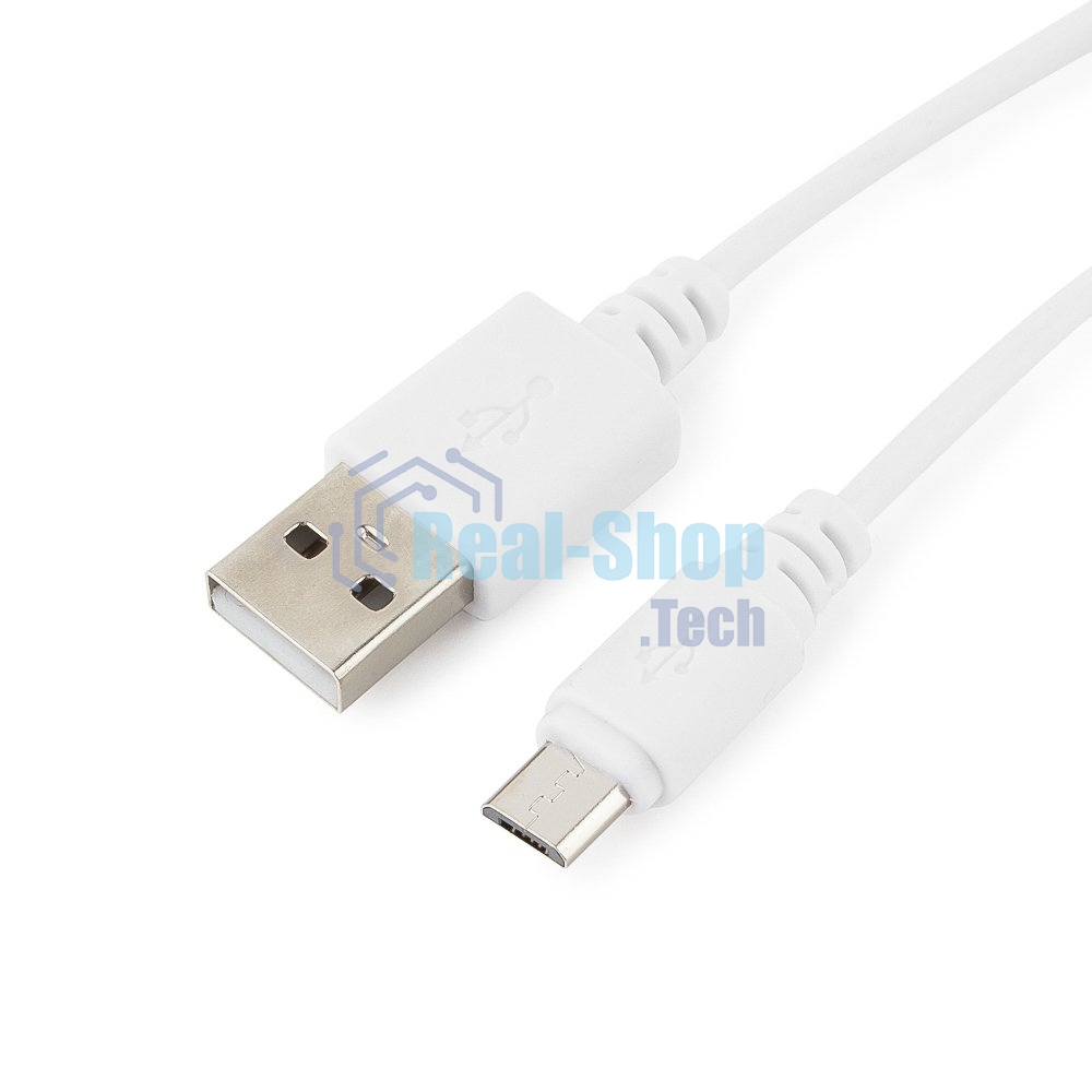 Кабель USB2.0 Pro Cablexpert CC-mUSB2-AMBM-1MW, AM/microBM 5P, 1м, экран, белый, пакет