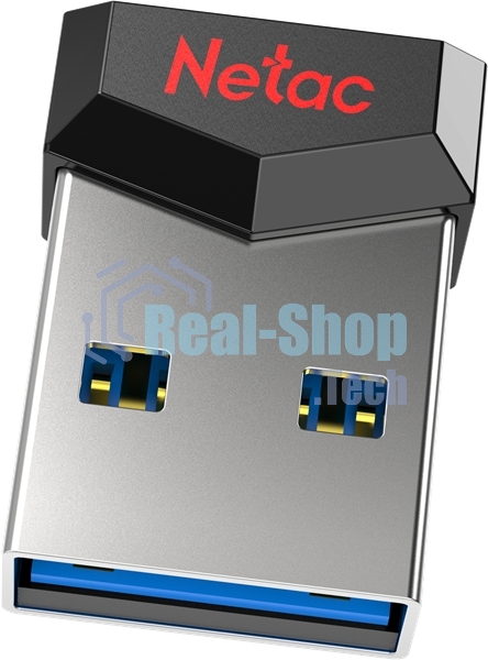 Флешка USB Netac UM81 (NT03UM81N-064G-20BK), 64Gb, USB 2.0, R/W 30/10, черный/красный
