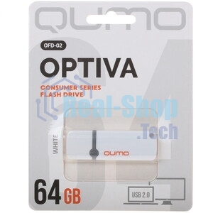 Флешка USB 2.0 QUMO 64Gb Optiva 02 белый
