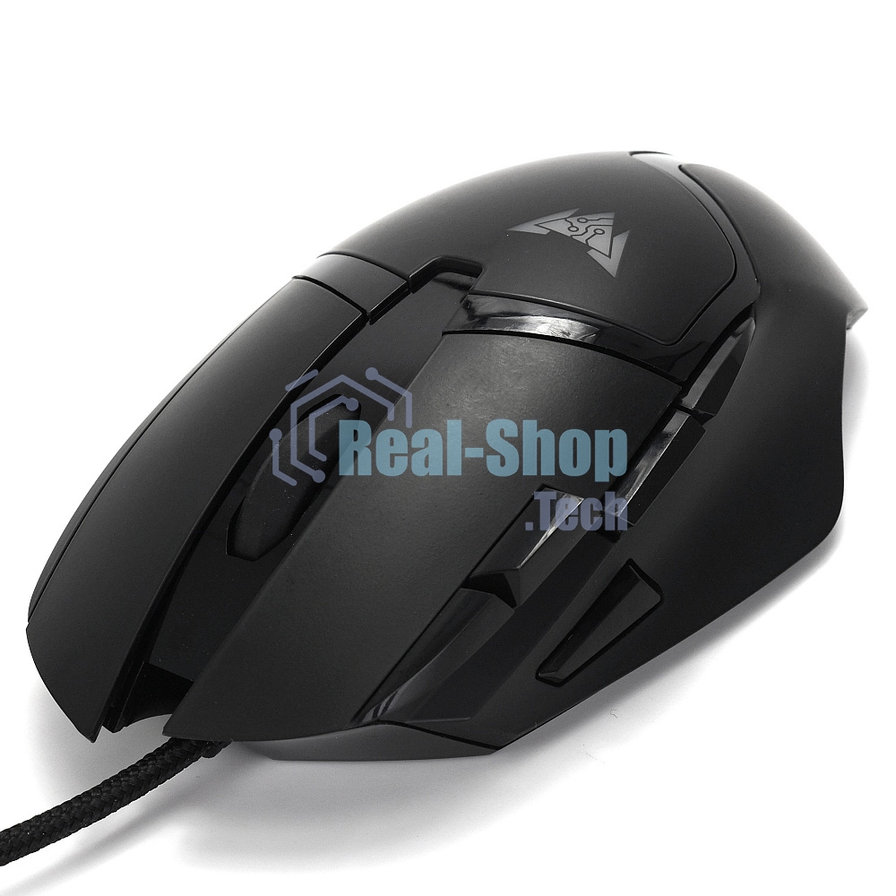 Мышь проводная Crown CMGM-901 черный, 4800 dpi, USB, кнопки - 8
