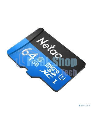 Флеш карта microSDHC 64Gb Netac P500 NT02P500STN-064G-R (с SD адаптером) 80Mb/s