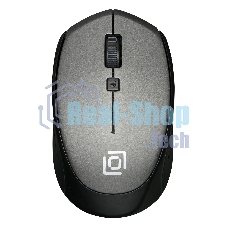 Мышь беспроводная Oklick 488MW серый/черный, 1600 dpi, радиоканал, USB, кнопки - 4