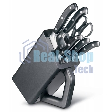 Набор ножей кухонных Victorinox Forged Cutlery Block (7.7243.6) компл.:6шт с подставкой черный подар.коробка Набор ножей кухонных Victorinox Forged Cutlery Block (7.7243.6) компл.:6шт с подставкой черный подар.коробка