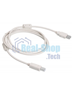 Кабель BuroКабель USB2.0 USB2.0-AM/BM-1.8M-MG A(m)/B(m) (1.8м) феррит.кольца(USB2.0-AM/BM-1.8M-MG)