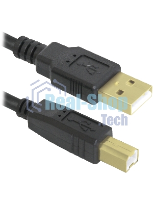 Кабель Defender USB04-10 PROКабель USB 2.0 для соед. 3.0м AM/BM, зол.конт, 2фер.фил.