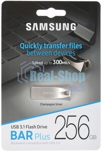 Флешка USB 256Gb USB USB 3.1 Samsung BAR Plus (up to 300Mb/s) (MUF-256BE3/APC)