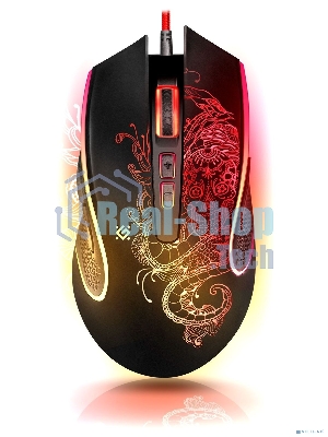 Мышь проводная Defender Venom GM-640L черный, 3200 dpi, USB, кнопки - 8
