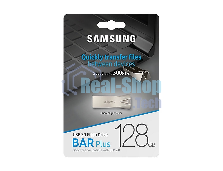 Флешка USB Samsung BAR Plus 128Gb USB Drive USB 3.1 (up to 300Mb/s) (MUF-128BE3)