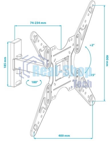 Кронштейн KROMAX OPTIMA-413 черный 20