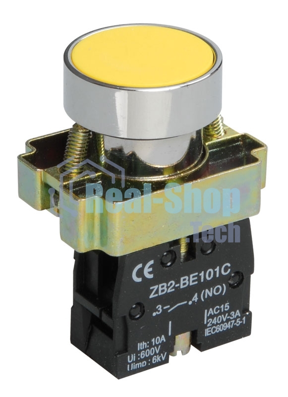Кнопка управления LAY5-BA51 без подсветки желтая 1з BBT60-BA-K05 IEK