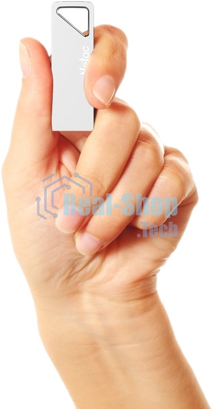 Флешка USB Netac U326 (NT03U326N-064G-20PN), 64Gb, USB 2.0, R/W 50/15, серебристый