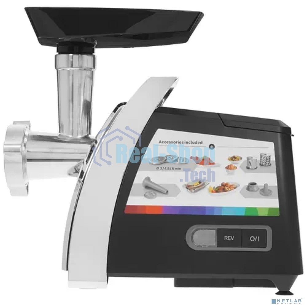 Мясорубка электрическая Bosch MFW67440 черный, 2000 Вт, 3.5 кг/мин, реверс, защита от перегрузки, насадки - 4