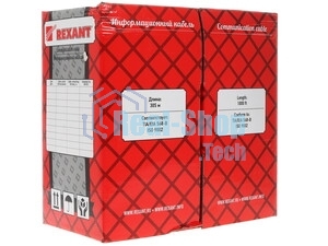 Кабель витая пара Rexant SFTP 4PR 24AWG, cat.5e, бухта 305 м