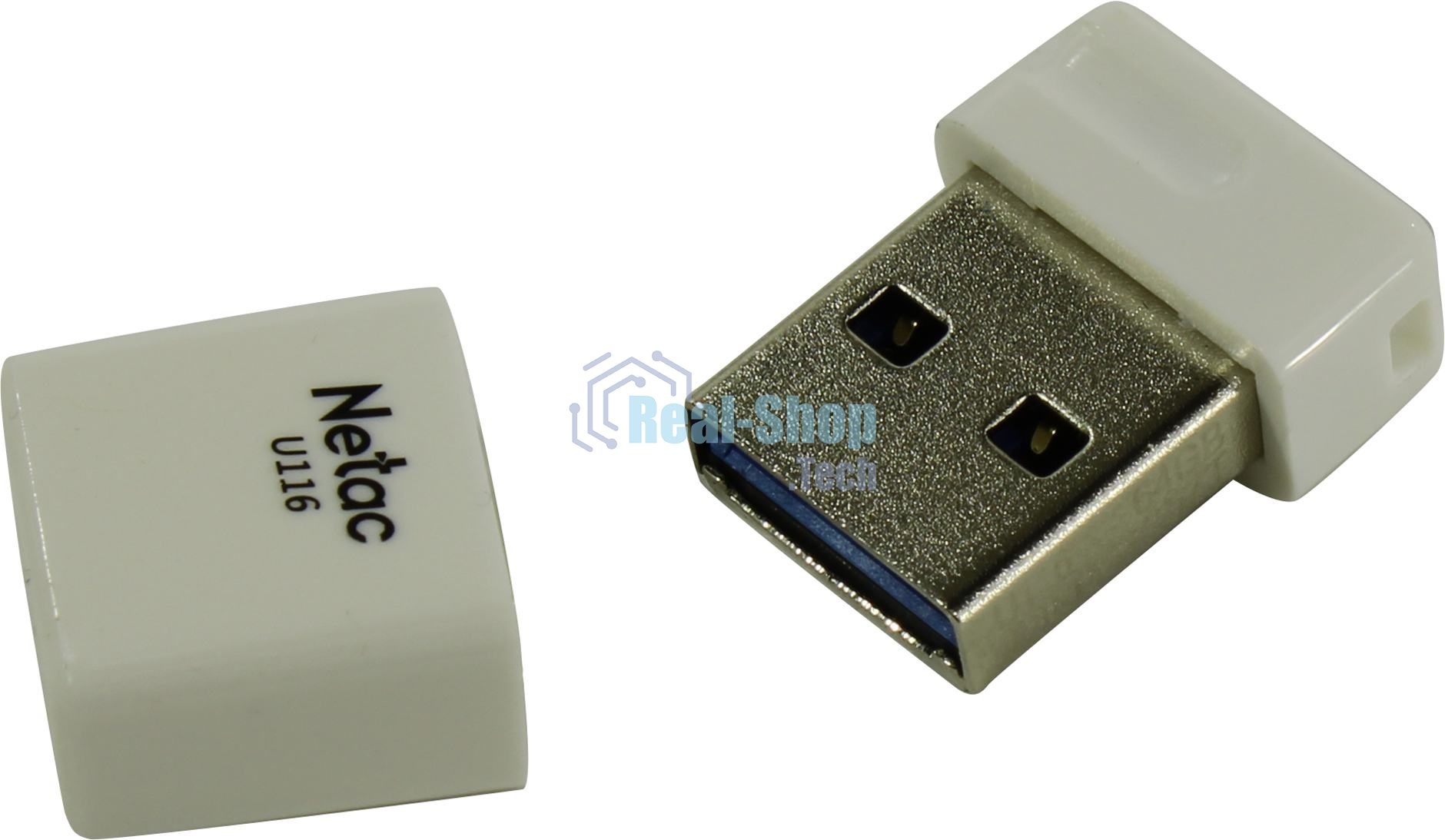 Флешка USB Netac U116 (NT03U116N-064G-20WH), 64Gb, USB 2.0, R/W 70/30, белый