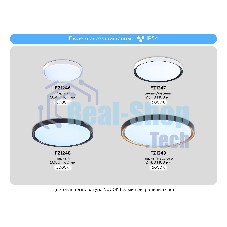 Потолочный светодиодный светильник Ambrella light FZ1246 WH белый IP54 12W 5000K D240*60 (Без ПДУ)