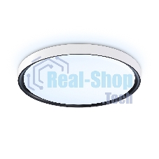 Потолочный светодиодный светильник Ambrella light FZ1247 WH/BK белый/черный IP54 20W 5000K D300*60 (Без ПДУ)