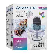 Измельчитель электрический Galaxy Line GL 2364, черный, стеклянная чаша 1 л, 700 Вт